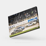 Kyle Larson Signed 2024 AdventHealth 400 .001 Win Finish 22x32 Canvas Photo (PA)