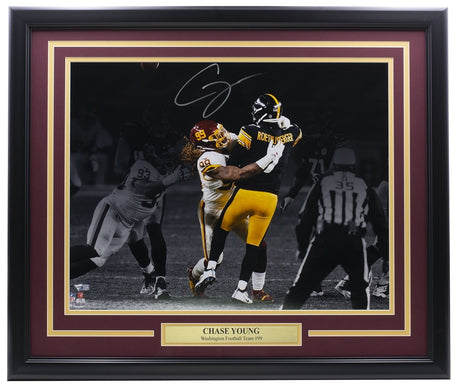 Chase Young Signed Framed 16x20 Washington Spotlight Photo Fanatics - Sports Integrity