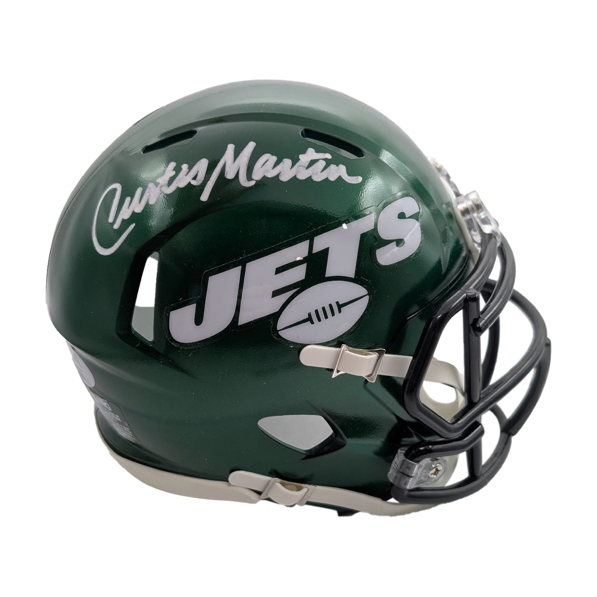 Curtis Martin Autographed New York Jets Throwback 2019-23 Speed Mini Helmet