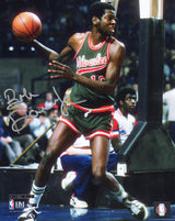 Bob Dandridge Signed Milwaukee Bucks With Basketball Action 8x10 Photo