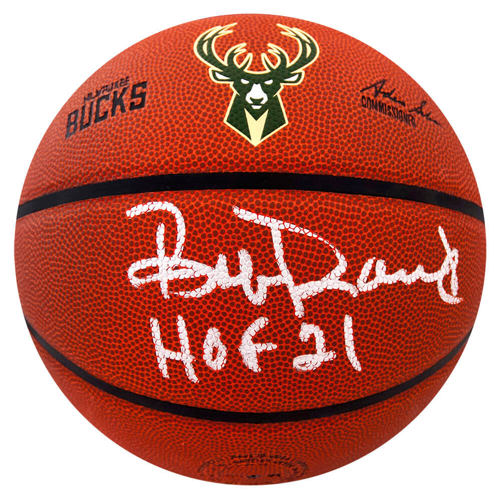 Bob Dandridge Signed Milwaukee Bucks Logo Wilson NBA Basketball w/HOF'21
