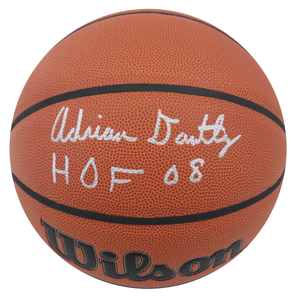 Adrian Dantley Signed Wilson Indoor/Outdoor Basketball w/HOF'08