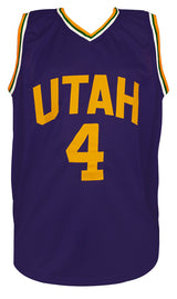 Adrian Dantley Signed Purple Throwback Custom Basketball Jersey w/HOF'08