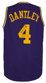Adrian Dantley Signed Purple Throwback Custom Basketball Jersey w/HOF'08