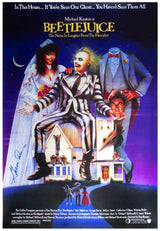Geena Davis Signed Beetlejuice 27x40 Full Size Movie Poster