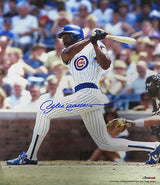 Andre Dawson Signed Chicago Cubs Batting Action 8x10 Photo