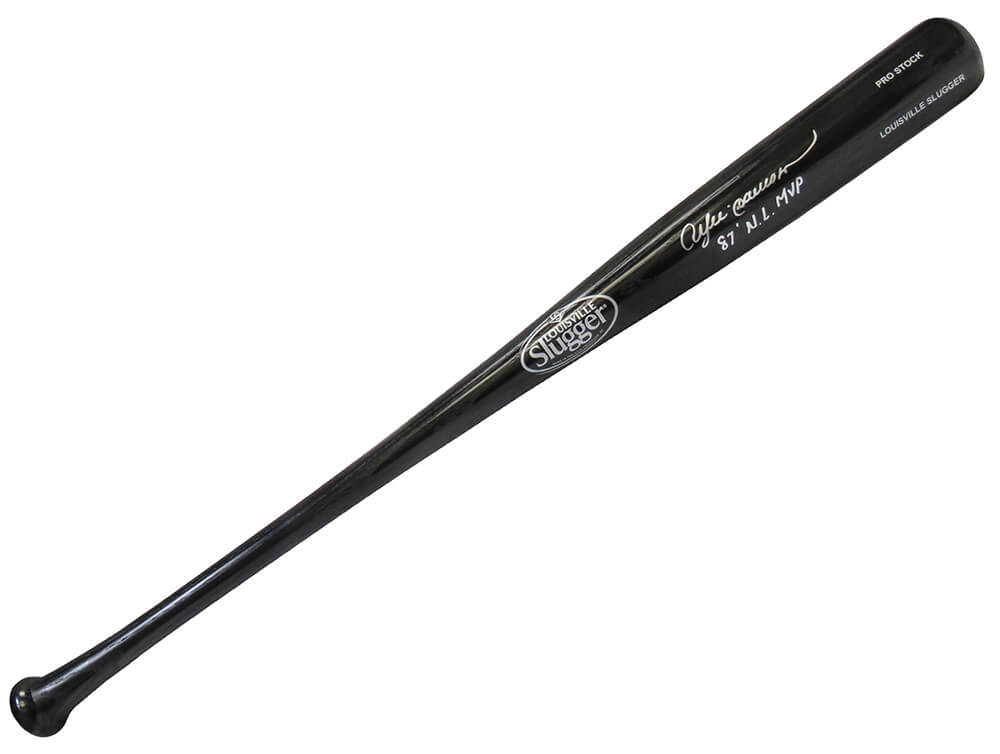 Andre Dawson Signed Louisville Slugger Black Baseball Bat w/87 NL MVP