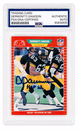 Dermontti Dawson Signed Steelers 1989 Pro Set Rookie Football Card #344 w/HOF'12 - (PSA Encapsulated)