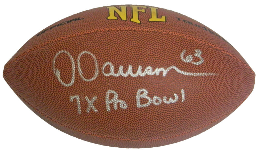 Dermontti Dawson Signed Wilson Touchdown Full Size NFL Football w/7x Pro Bowl