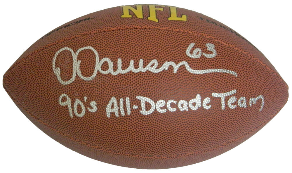 Dermontti Dawson Signed Wilson Touchdown Full Size NFL Football w/90's All Decade Team
