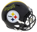 Dermontti Dawson Signed Pittsburgh Steelers Riddell Full Size Speed Replica Helmet w/HOF 2012