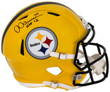 Dermontti Dawson Signed Pittsburgh Steelers FLASH Riddell Full Size Speed Replica Helmet w/HOF'12