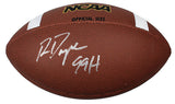 Ron Dayne Signed Wilson NCAA Full Size Composite Football w/99H
