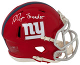 Ron Dayne Signed New York Giants FLASH Riddell Speed Mini Helmet w/Thunder