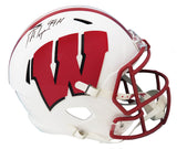 Ron Dayne Signed Wisconsin Badgers Riddell Full Size Speed Replica Helmet w/99H