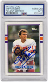 Steve Deberg Signed Chiefs 1989 Topps Football Trading Card #349 - (PSA Encapsulated)