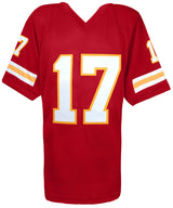 Steve DeBerg Signed Red Custom Football Jersey