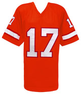 Steve DeBerg Signed Orange Throwback Custom Football Jersey w/Fire The Cannons