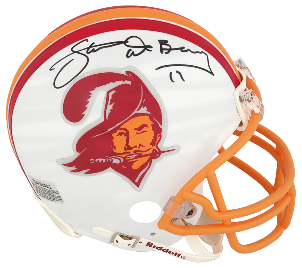 Steve DeBerg Signed Tampa Bay Buccaneers Throwback White (vsr4) Riddell Mini Helmet