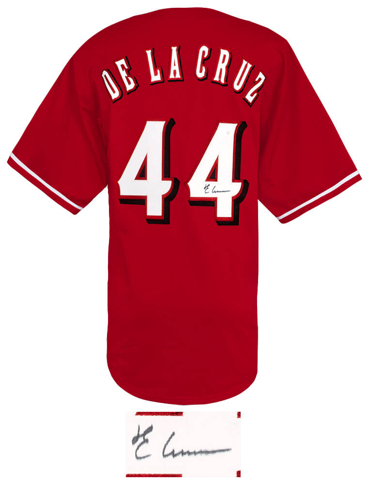 Elly De La Cruz Signed Red Custom Baseball Jersey - (Beckett)