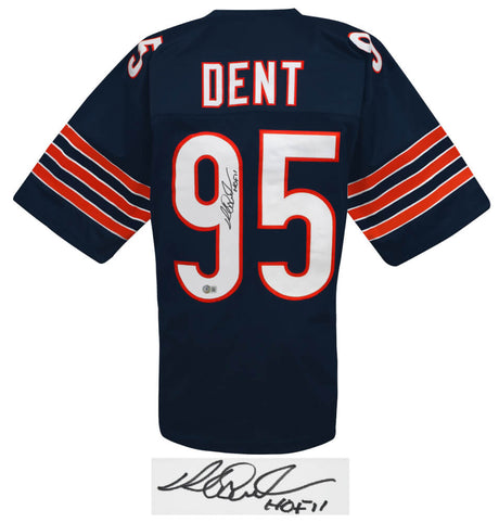 Richard Dent Signed Navy Custom Football Jersey w/HOF'11 - (Beckett)