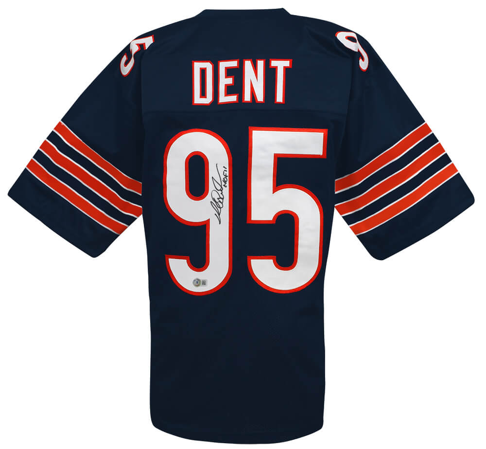 Richard Dent Signed Navy Custom Football Jersey w/HOF'11 - (Beckett)