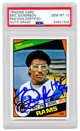 Eric Dickerson Signed Los Angeles Rams 1984 Topps Rookie Card #280 w/HOF'99 - (PSA/DNA - Auto Grade 10)