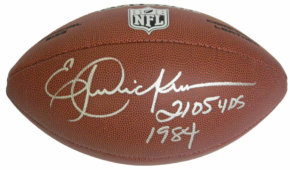Eric Dickerson Signed Wilson Limited Full Size NFL Football w/2,105 Yds 1984