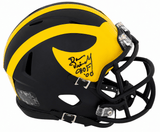 Dan Dierdorf Signed Michigan Wolverines Riddell Speed Mini Helmet w/CHOF'00