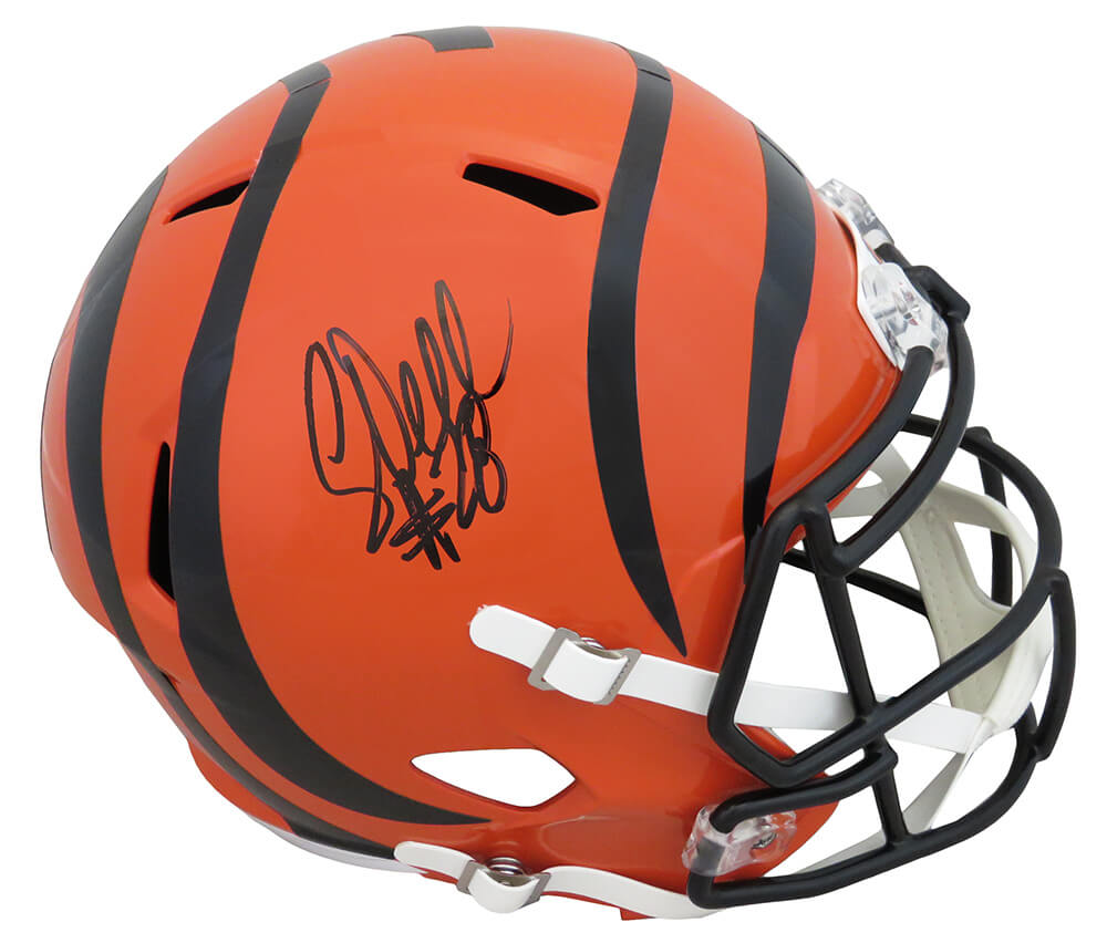 Corey Dillon Signed Cincinnati Bengals Riddell Full Size Speed Replica Helmet