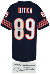 Mike Ditka Signed Navy Custom Football Jersey - (JSA)