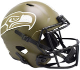 Seattle Seahawks Army Green Full Size Replica Speed Unsigned Helmet Salute To Service Stock #208805