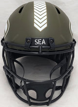 Seattle Seahawks Army Green Full Size Replica Speed Unsigned Helmet Salute To Service Stock #208805