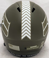Seattle Seahawks Army Green Full Size Replica Speed Unsigned Helmet Salute To Service Stock #208805