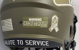 Seattle Seahawks Army Green Full Size Replica Speed Unsigned Helmet Salute To Service Stock #208805