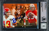 Joe Montana Autographed 1995 Pinnacle Card #193 San Francisco 49ers Auto Grade Gem Mint 10 Beckett BAS Stock #220765