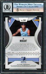 Ja Morant Autographed 2019-20 Panini Prizm Rookie Card #249 Memphis Grizzlies Auto Grade Gem Mint 10 Beckett BAS Stock #220782