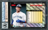Julio Rodriguez Autographed 2022 Bowman Heritage Rookie Card #7 Seattle Mariners Auto Grade Gem Mint 10 Beckett BAS Stock #220792
