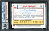 Julio Rodriguez Autographed 2022 Topps Archives Rookie Card #375 Seattle Mariners Auto Grade Gem Mint 10 Beckett BAS Stock #220796