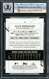 Julio Rodriguez Autographed 2022 Topps Finest Rookie Card #23 Seattle Mariners Auto Grade Gem Mint 10 Beckett BAS Stock #220798