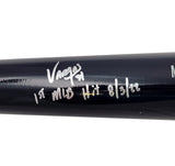 Miguel Vargas Autographed Black Rawlings Game Model Bat Los Angeles Dodgers "1st MLB Hit" Beckett BAS Witness Stock #209051