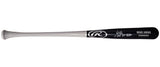 Miguel Vargas Autographed Black Rawlings Game Model Bat Los Angeles Dodgers "1st MLB Hit" Beckett BAS Witness Stock #209051