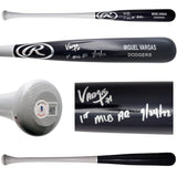 Miguel Vargas Autographed Black Rawlings Game Model Bat Dodgers, White Sox "1st MLB HR" Beckett BAS Witness Stock #209052