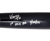 Miguel Vargas Autographed Black Rawlings Game Model Bat Los Angeles Dodgers "1st MLB HR" Beckett BAS Witness Stock #209052