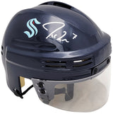 Jordan Eberle Autographed Seattle Kraken Navy Mini Helmet Fanatics Holo Stock #209031