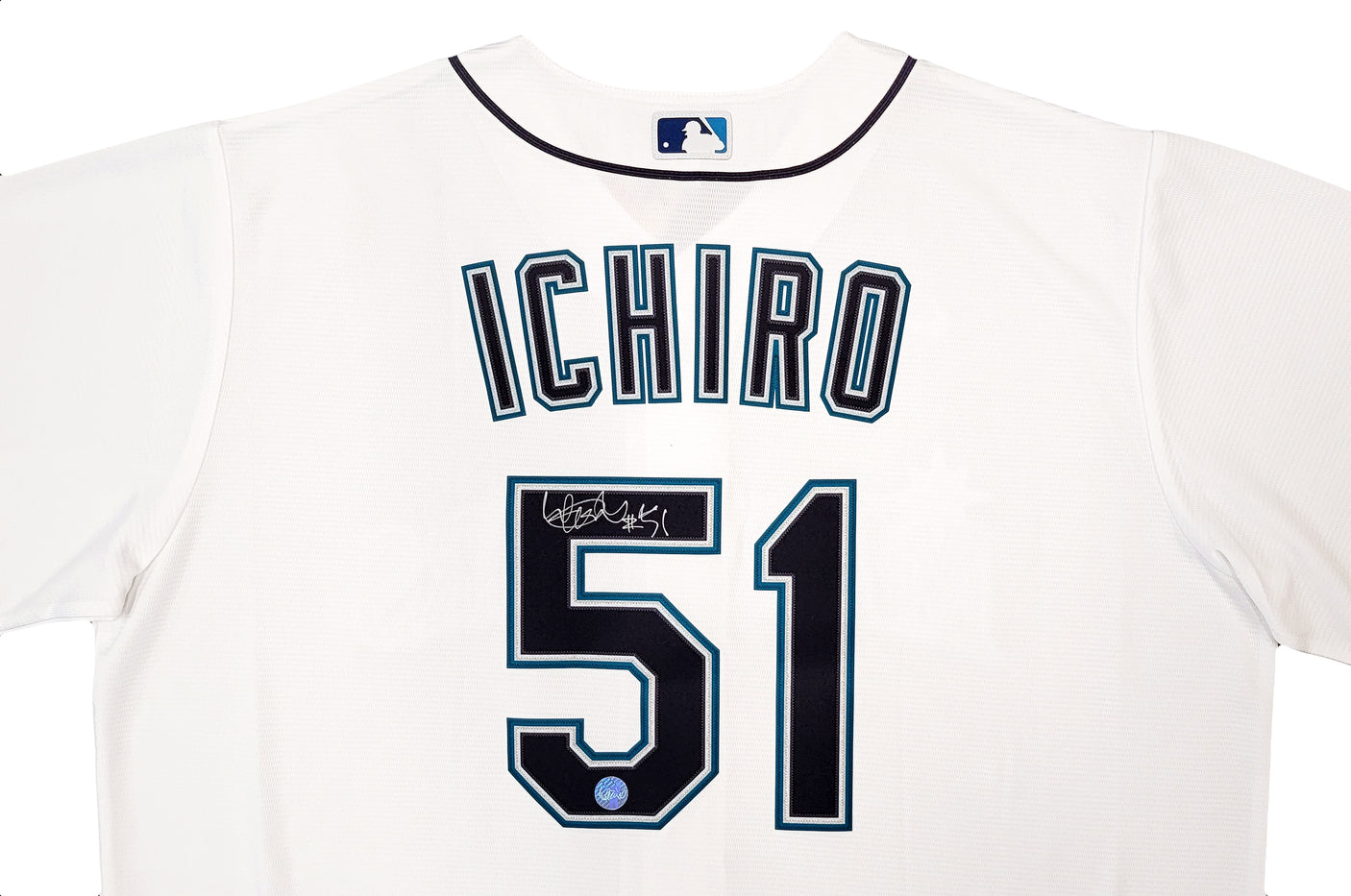 Seattle Mariners Ichiro Suzuki Autographed White Nike Jersey Size XL "#51" IS Holo Stock #209042