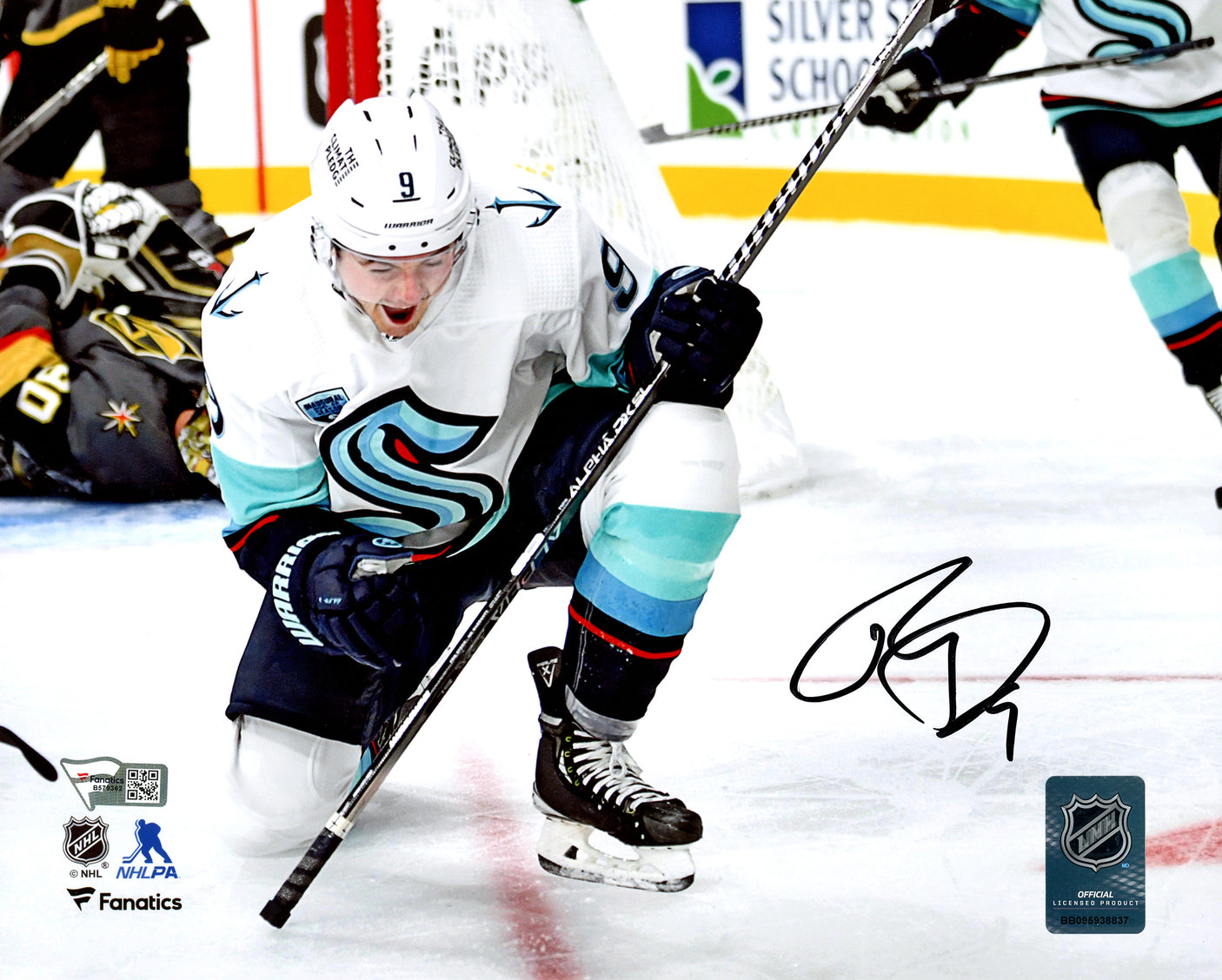 Ryan Donato Autographed 8X10 Photo Seattle Kraken First Franchise Game Goal Celebration Fanatics Holo Stock #209024