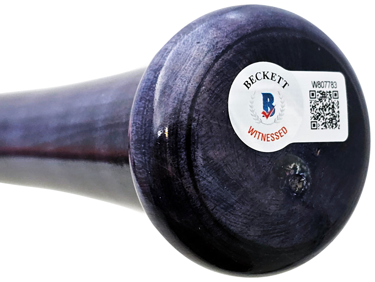 JD J.D. Martinez Autographed Grey & Blue Old Hickory Pro Maple Bat Los Angeles Dodgers Beckett BAS Witness Stock #220621