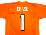 Cincinnati Bengals Ja'Marr Chase Autographed Orange Jersey Beckett BAS Witness Stock #220611