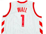 Houston Rockets John Wall Autographed White Jersey Beckett BAS Witness Stock #220615